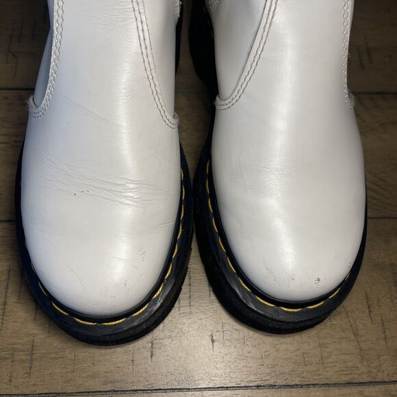 Dr. Martens 2976 Quad Platform White Leather Chelsea Boots US Ladies 5 - Picture 6 of 14